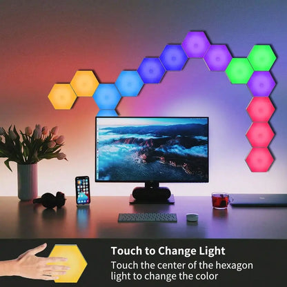 6 10 20 Pcs RGB Hexagon Lights