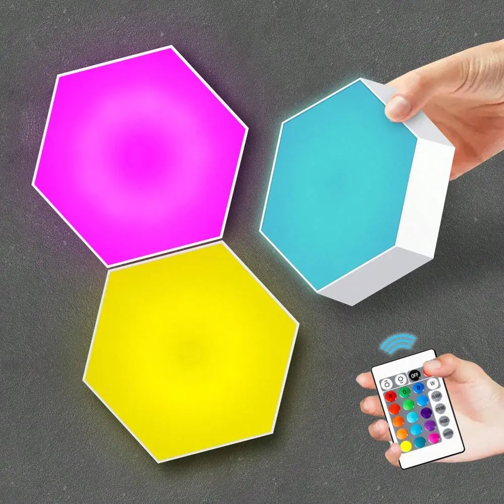 6 10 20 Pcs RGB Hexagon Lights