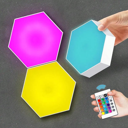 6 10 20 Pcs RGB Hexagon Lights