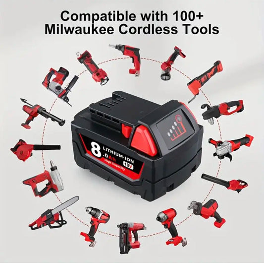 18V 8000mAH Replacement For Milwaukee