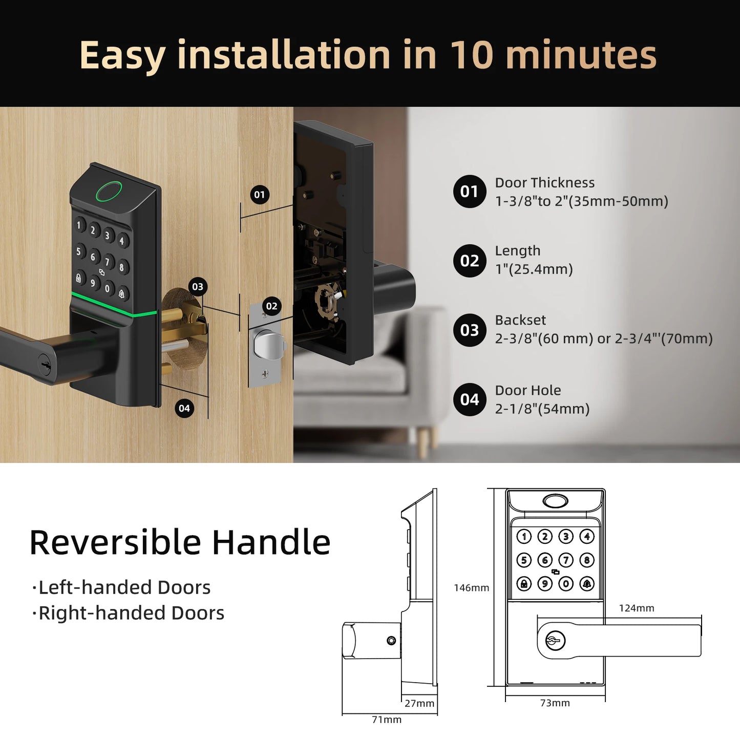 Smart Lock Fingerprint Door Lock