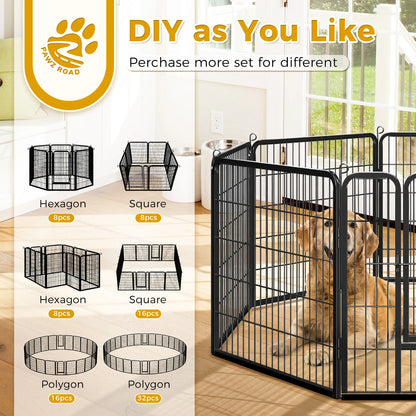 Dog Playpen with Door, Outdoor/Indoor