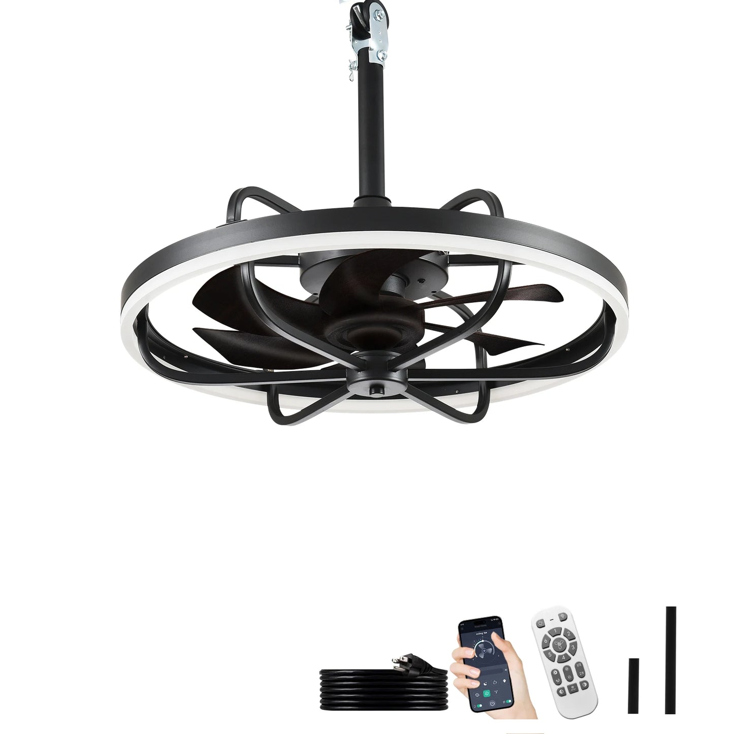 20" Outdoor Ceiling Fan with Lights