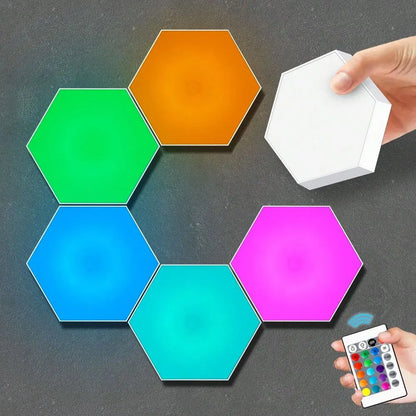 6 10 20 Pcs RGB Hexagon Lights