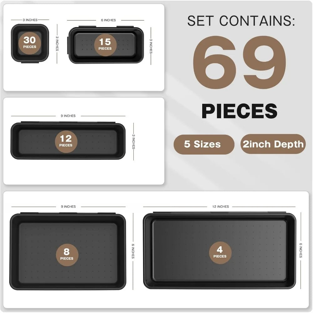 69-Piece Tool Box Organizer Set