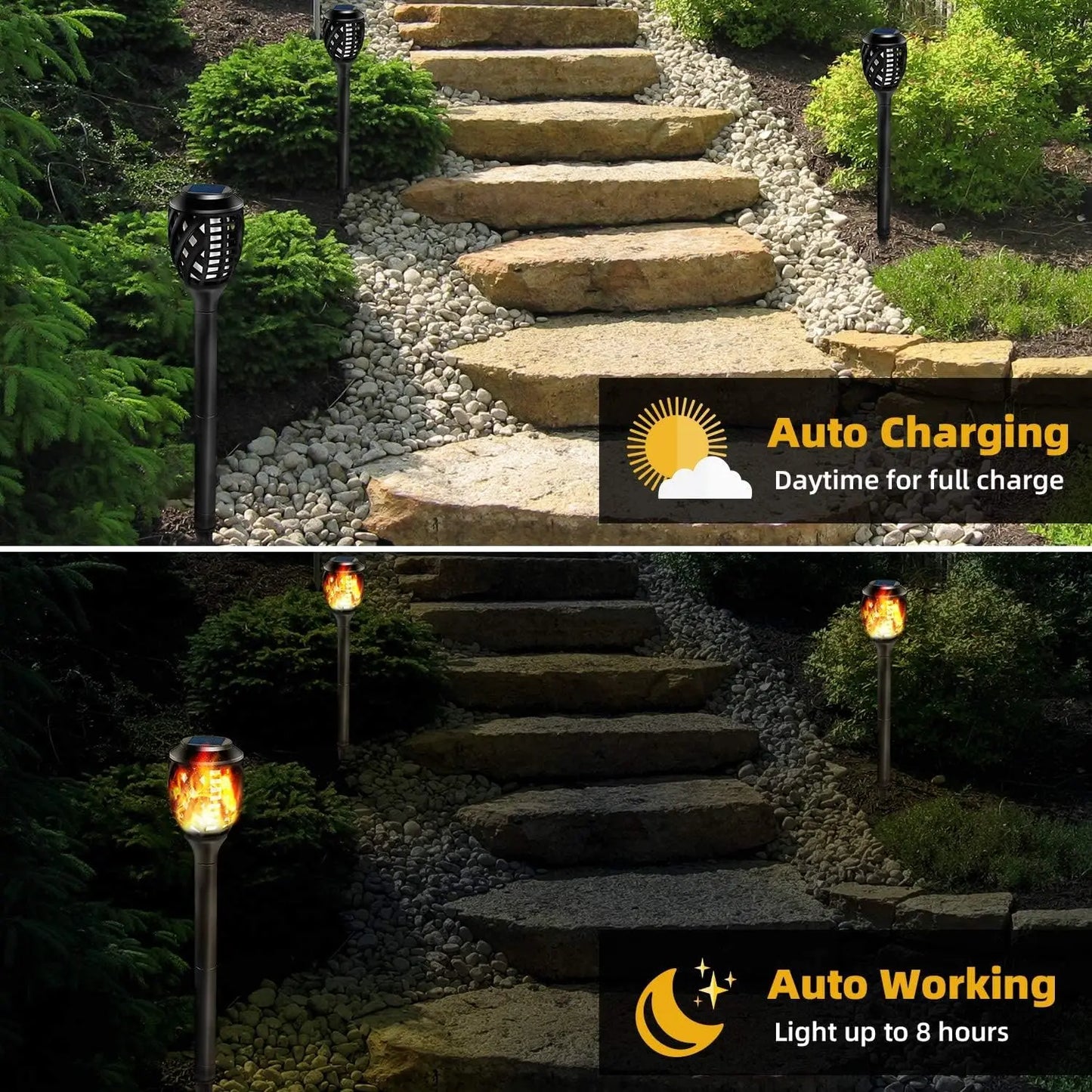 8-Piece Solar Lights, Outdoor