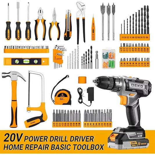 20V DEKO Cordless Drill Kit with Battery