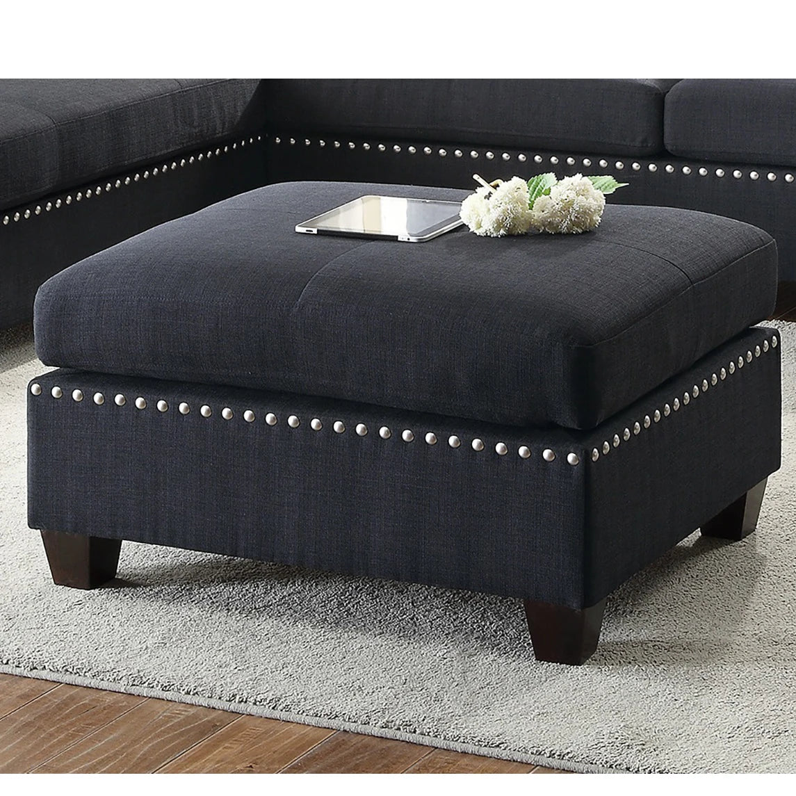 3-pcs Sectional Sofa Black