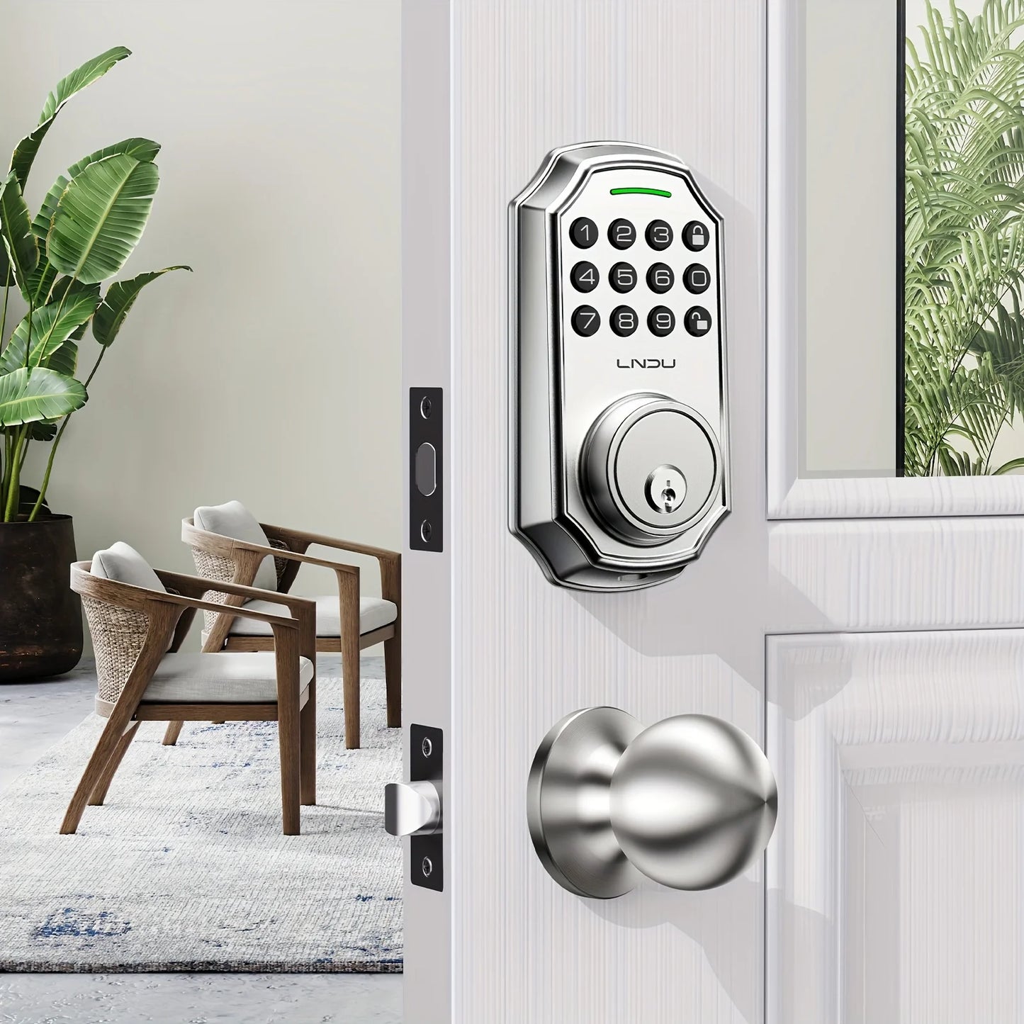 One Touch Auto-Locking Security Door Lock