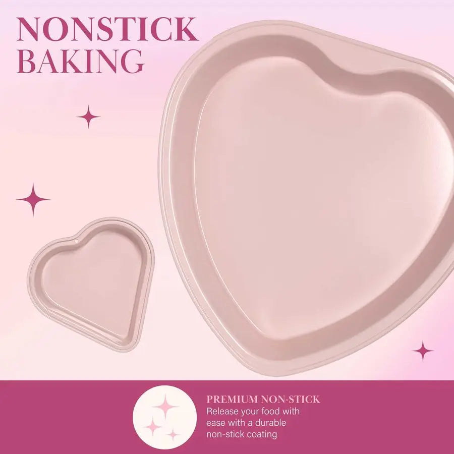 Heart Shaped Nonstick Bakeware Set