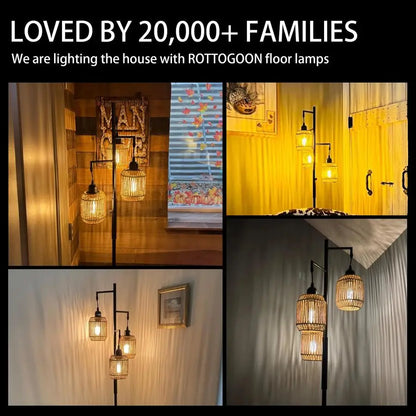 Dimmable Boho Floor Lamp
