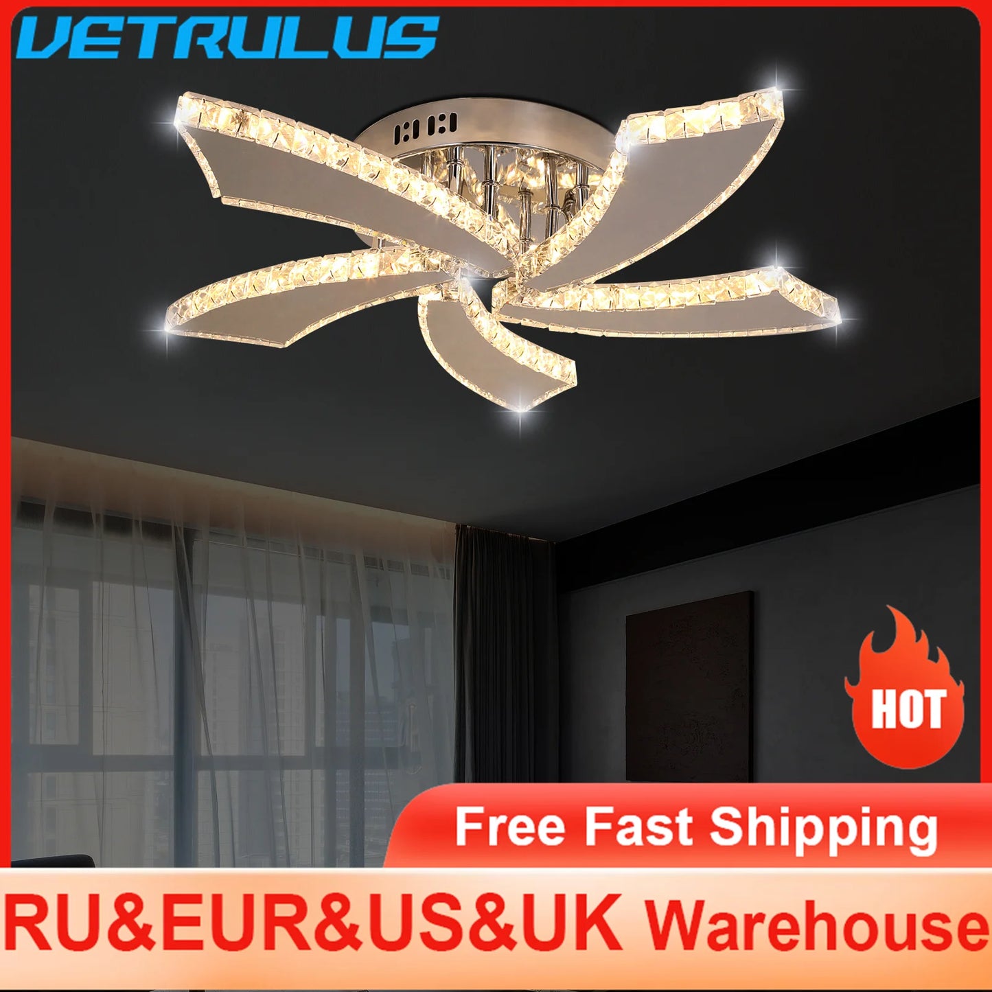 Ceiling Fan With Led Lamp Smart Remote Control