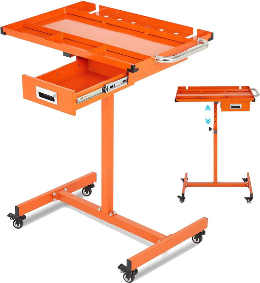 Mobile Work Table with Adjustable Height