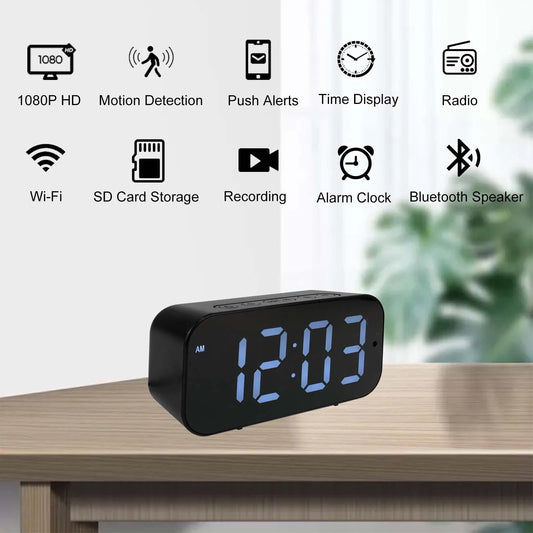 Wi-Fi Clock Camera with 1080P HD