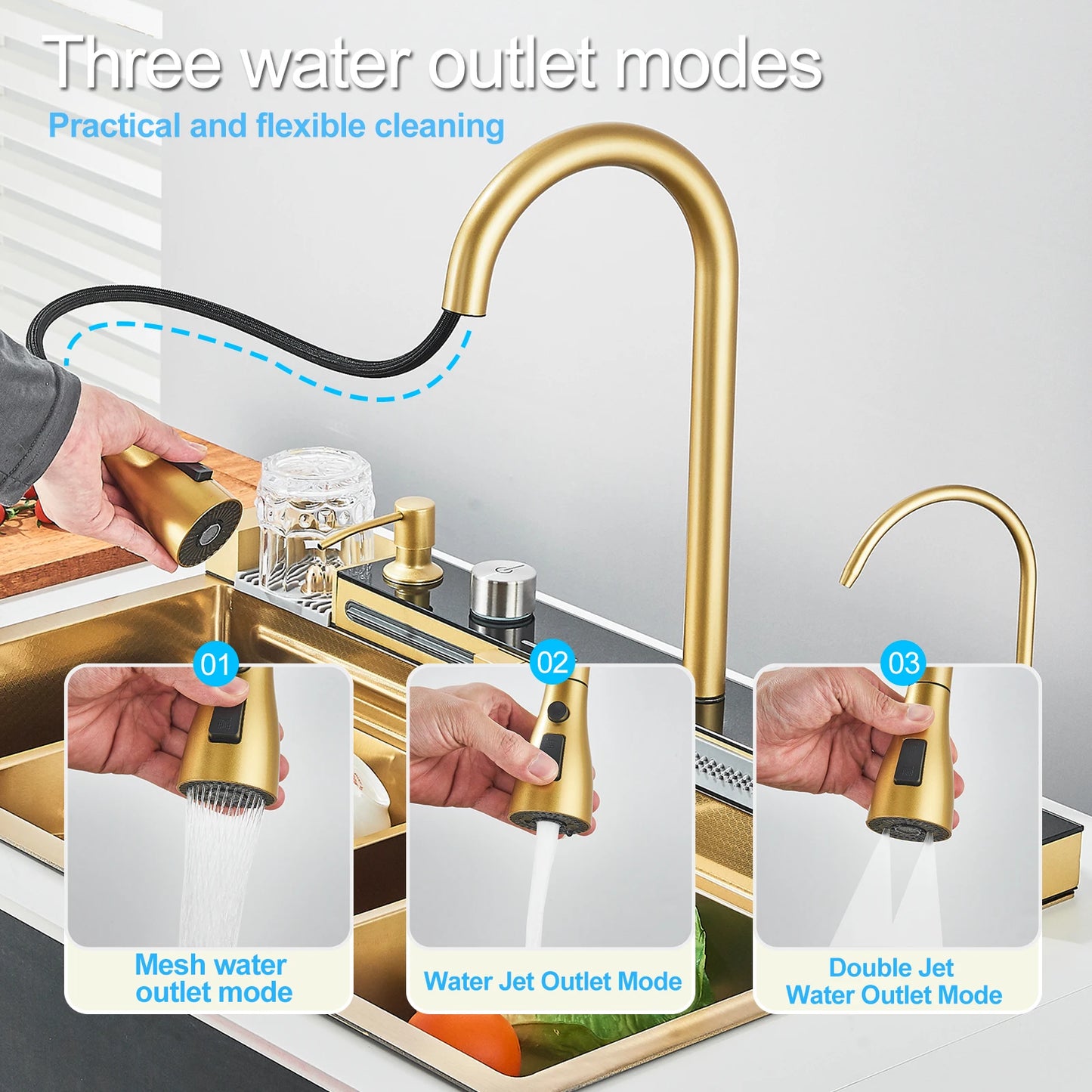 Waterfall Kitchen Sink