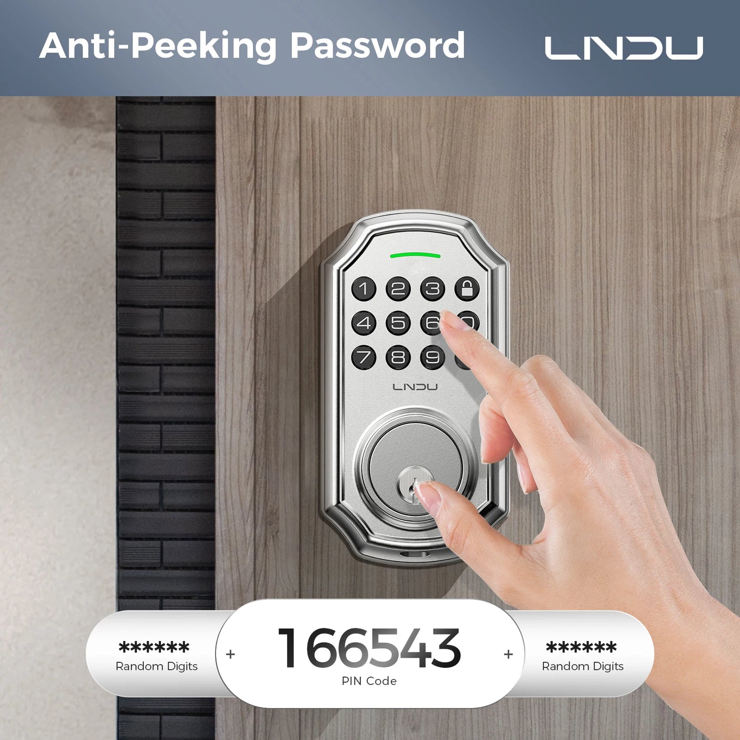 One Touch Auto-Locking Security Door Lock