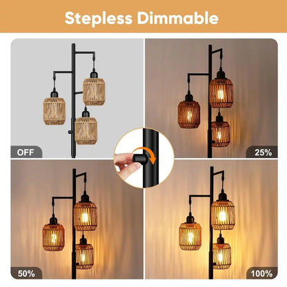 Dimmable Boho Floor Lamp