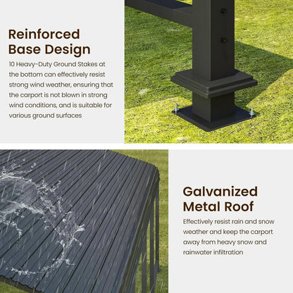 12x20FT Metal Carport