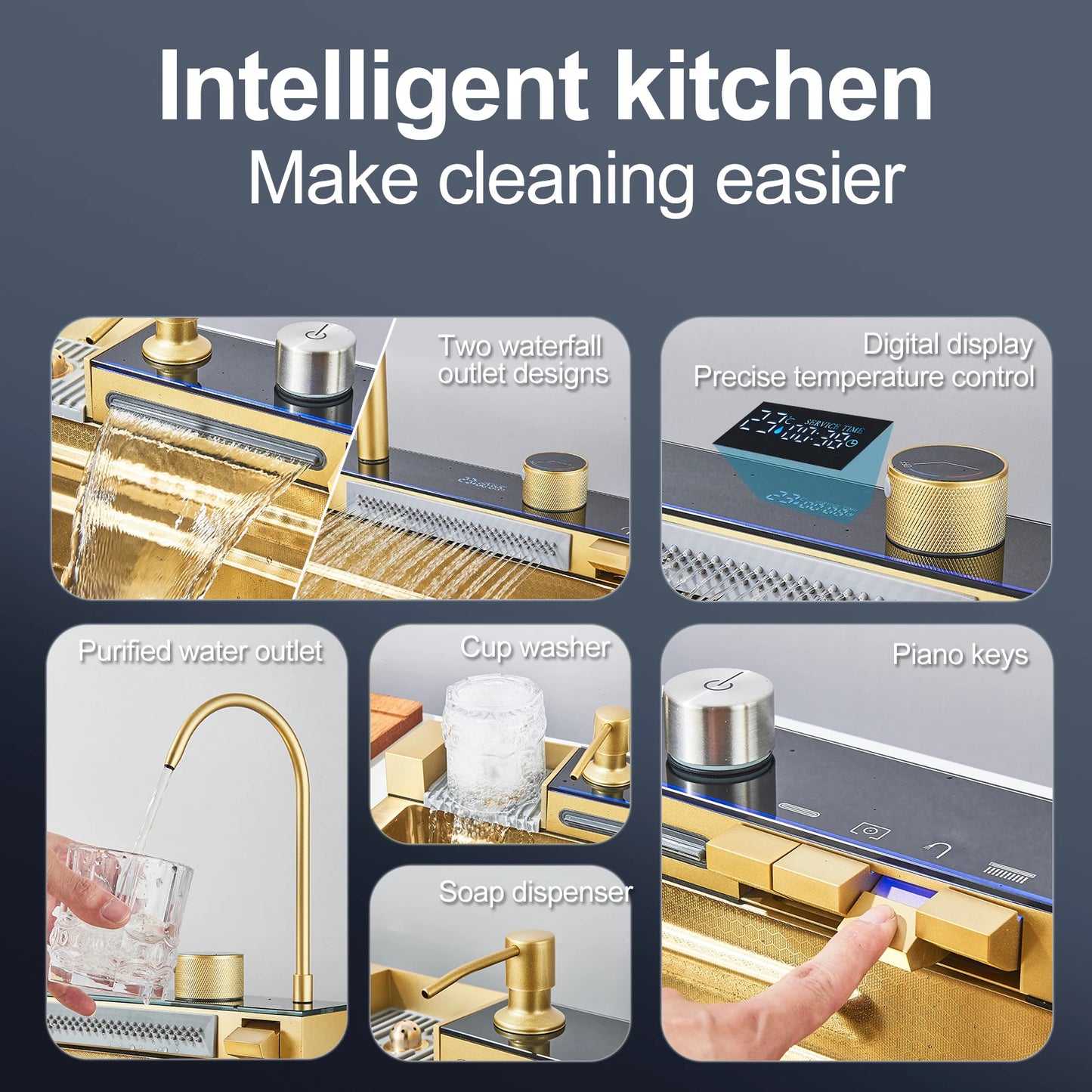 Waterfall Kitchen Sink