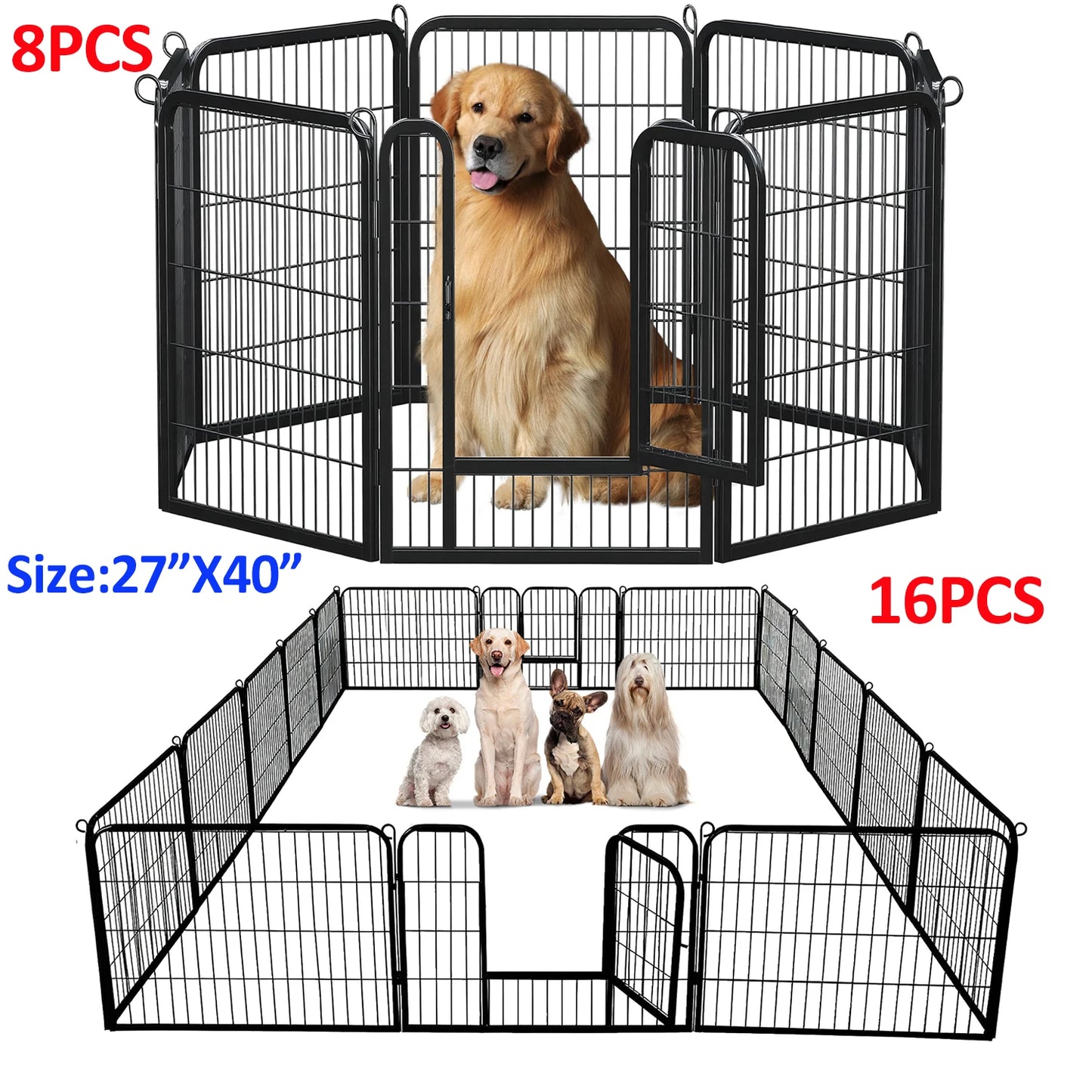 Dog Playpen with Door, Outdoor/Indoor