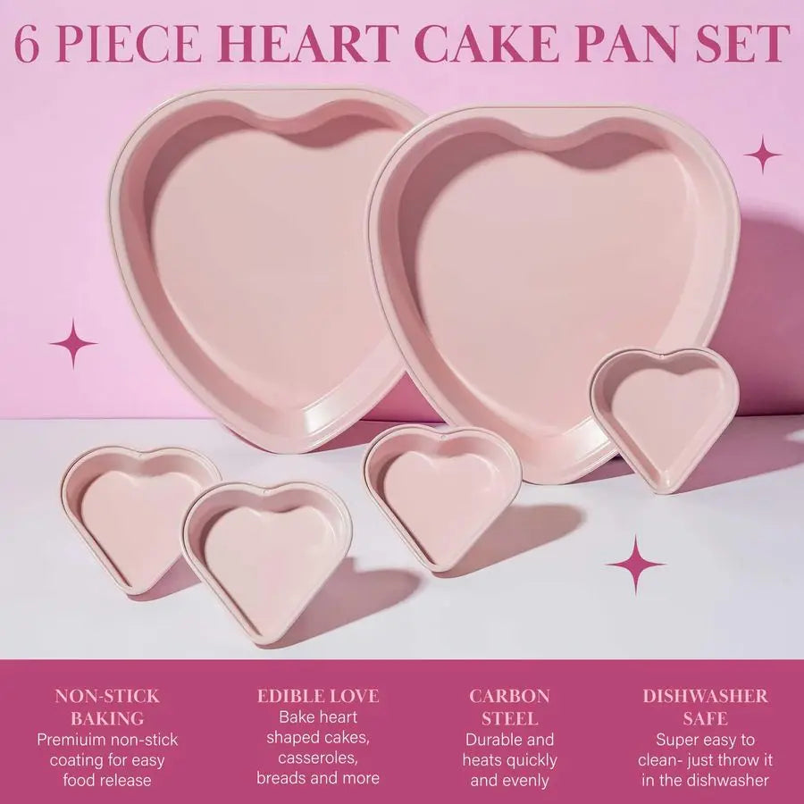 Heart Shaped Nonstick Bakeware Set