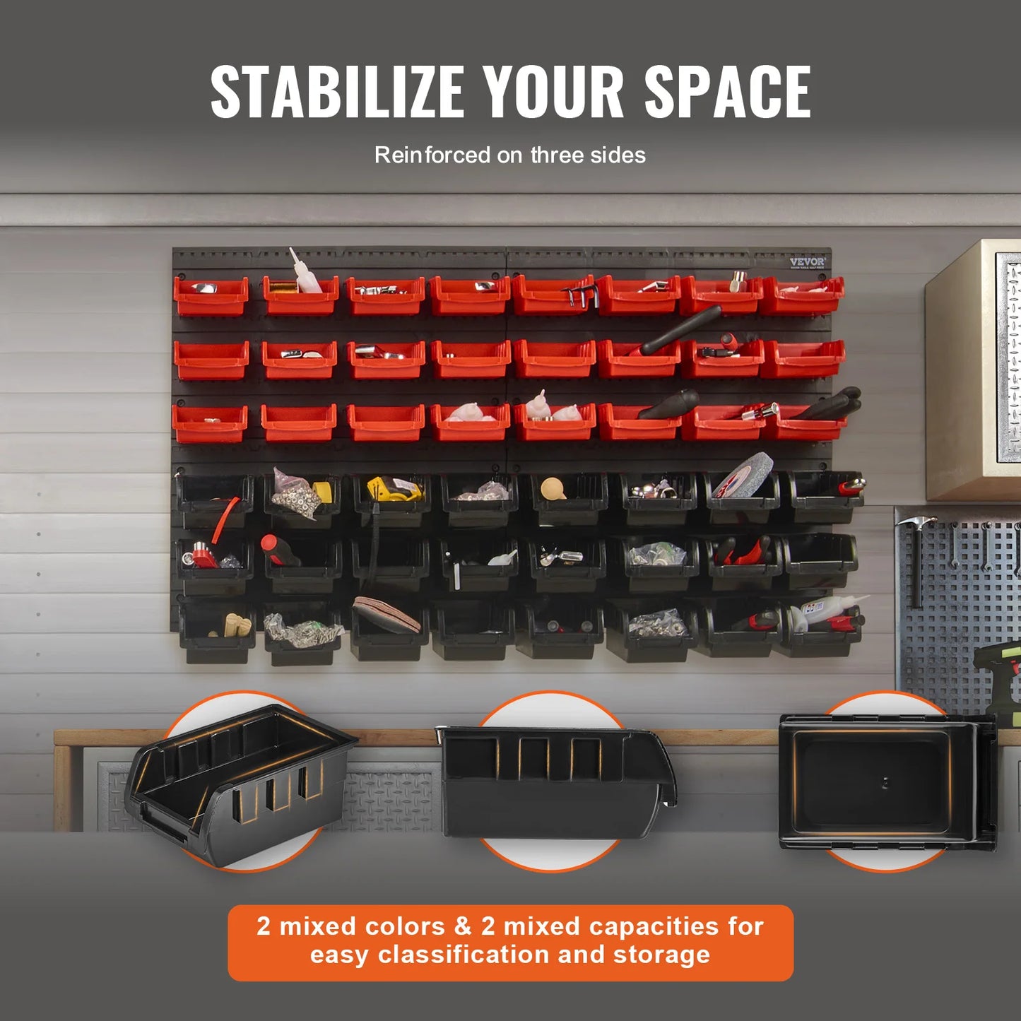 48pcs Parts Storage Bins