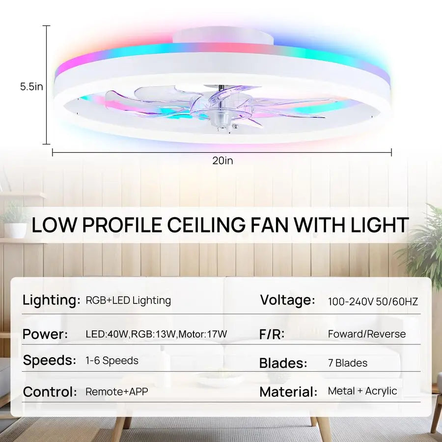 RGB Ceiling Fan