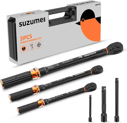 3PCS 1/4' & 3/8' & 1/2'   Torque Wrench Set