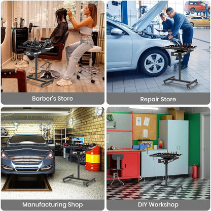 Mobile Work Table with Adjustable Height
