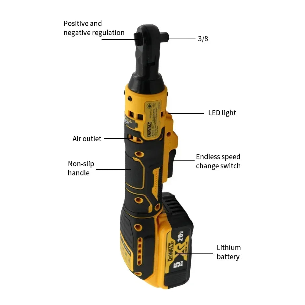 3/8 Inch Brushless Ratchet Right Angle Wrench
