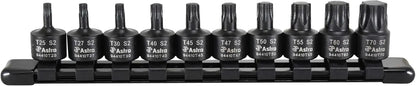 Pneumatic Tool 10-Piece 3/8' Drive  Impact Torx Bit Sockets