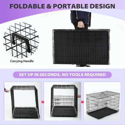 | Dog Crate | 48" | Black | Foldable