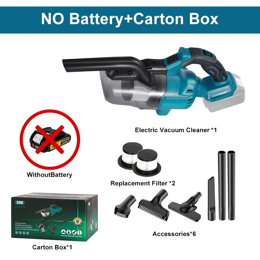 Cordless Portable Handheld Power Vacuum Cleaner Multi-function Dust Cleaning Tool For Makita 18v Battery